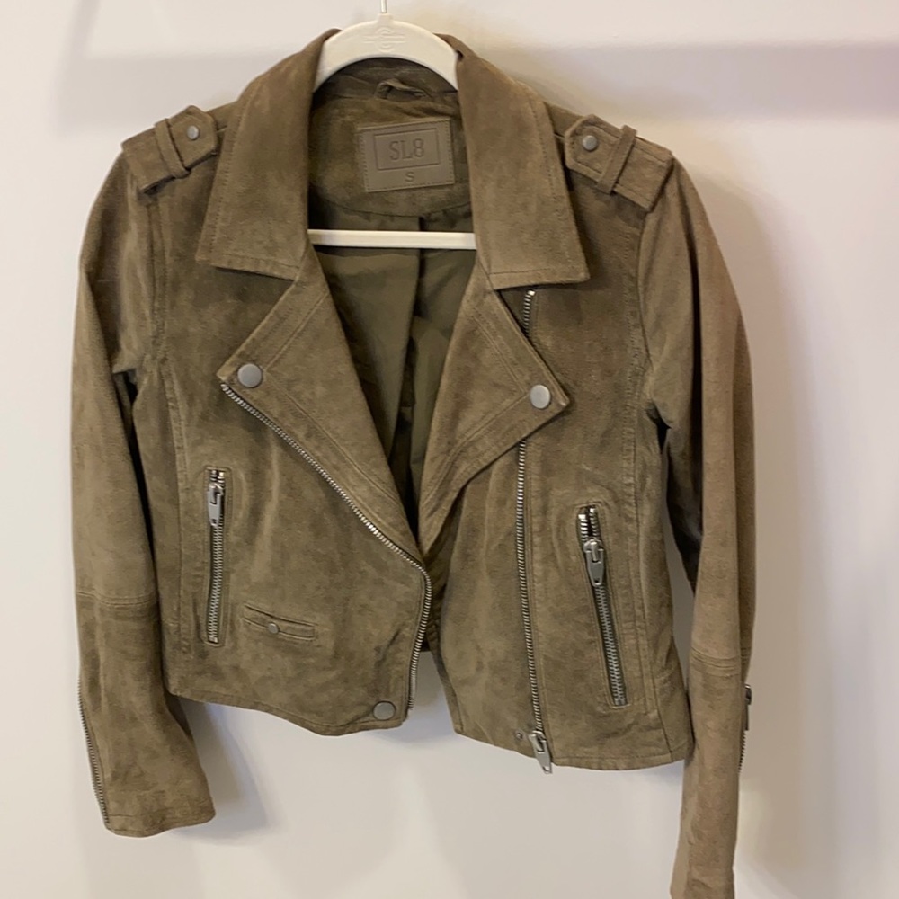 Leather Suede Moto Jacket